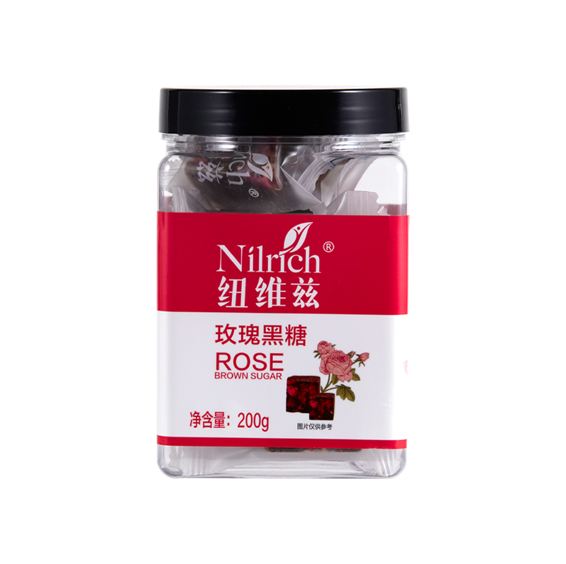 (Кол-во в коробке 30 шт) Nilrich Кубики коричневого сахара с розой(200 г）