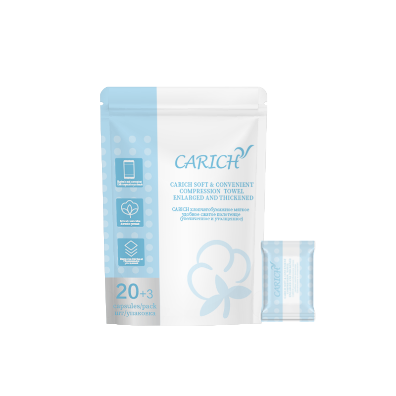 (Кол-во в коробке 42 шт) CARICH Мягкое хлопковое прессованное полотенце（увеличить большой утолщаться）