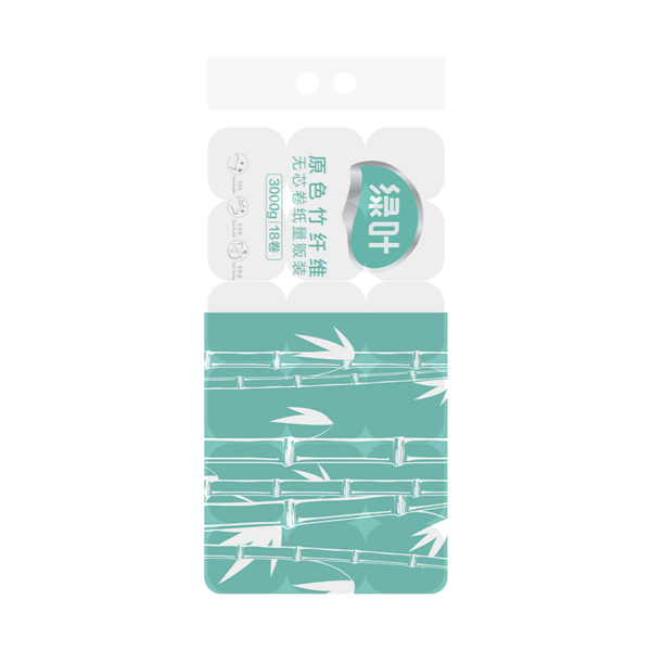 (Кол-во в коробке 4 шт) Greenleaf Бумажный рулон без сердцевины из бамбукового волокна. Оптовая упаковка / 3 кг