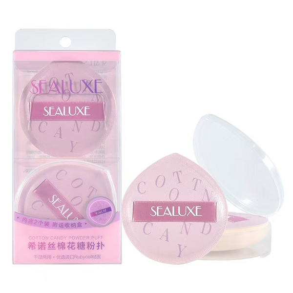 (Кол-во в коробке 120 шт) Sealuxe хлопковая губка для пудры 2 шт