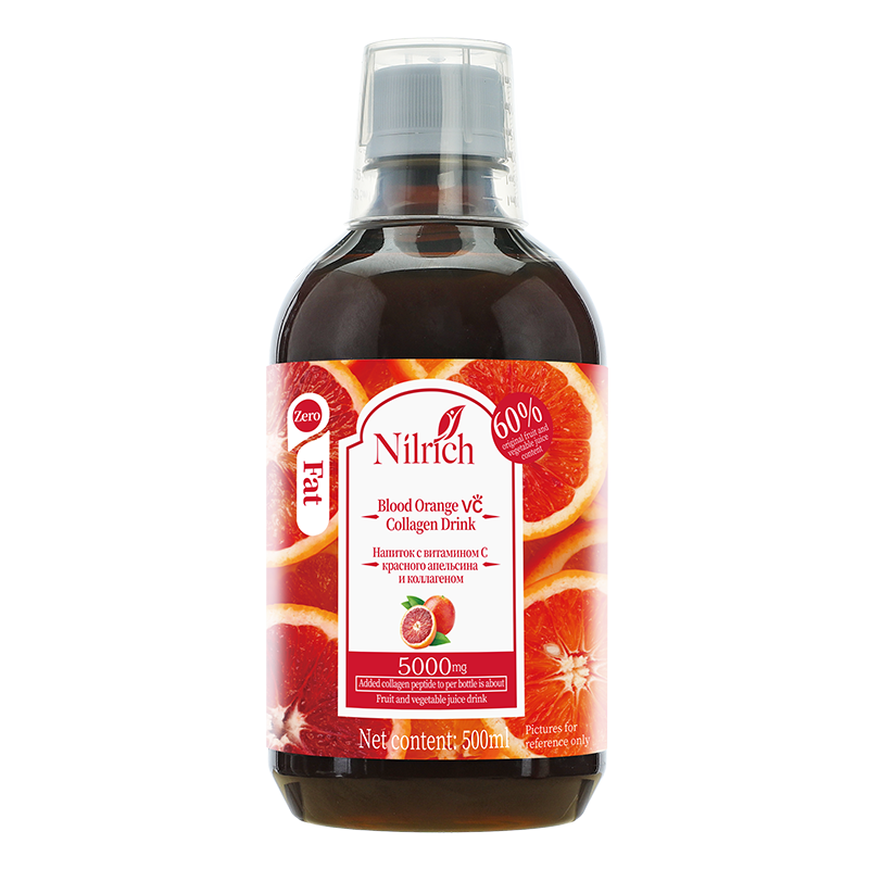 (Кол-во в коробке 18 шт) Nilrich коллагеновый напиток красный апельсин с витамином C