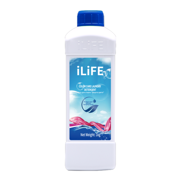 (Кол-во в коробке 20 шт) iLiFE Гель для стирки цветного белья "Защита цвета" 1 кг