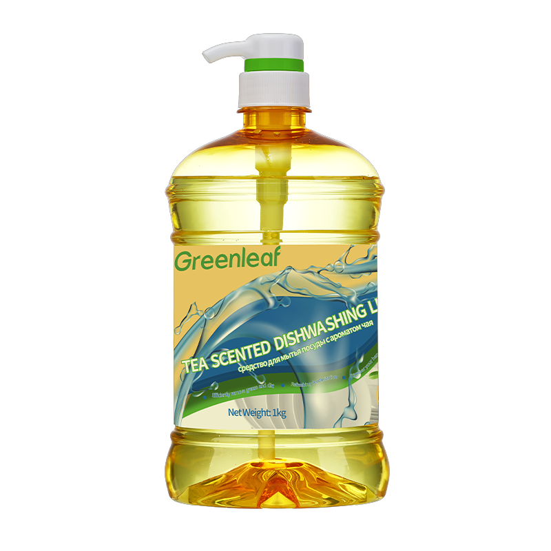 (Кол-во в коробке 12  шт) Greenleaf Моющее средство с ароматом чая 1 кг
