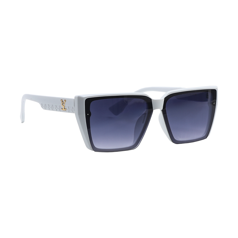 (Кол-во в коробке 40 шт)MARVISIA Модные солнцезащитные очки/6132/Однотонные бело-серые линзы