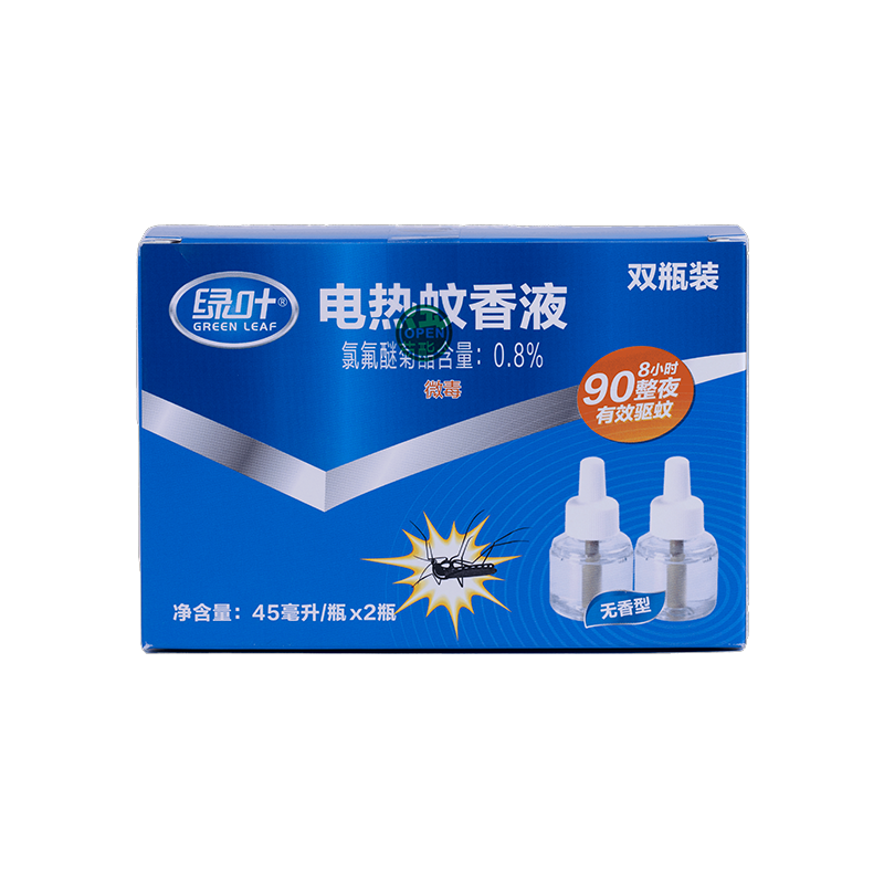Кол-во в коробке 30 шт) Greenleaf электрическая жидкость для репеллентов от комаров, без запаха (2 флакона).